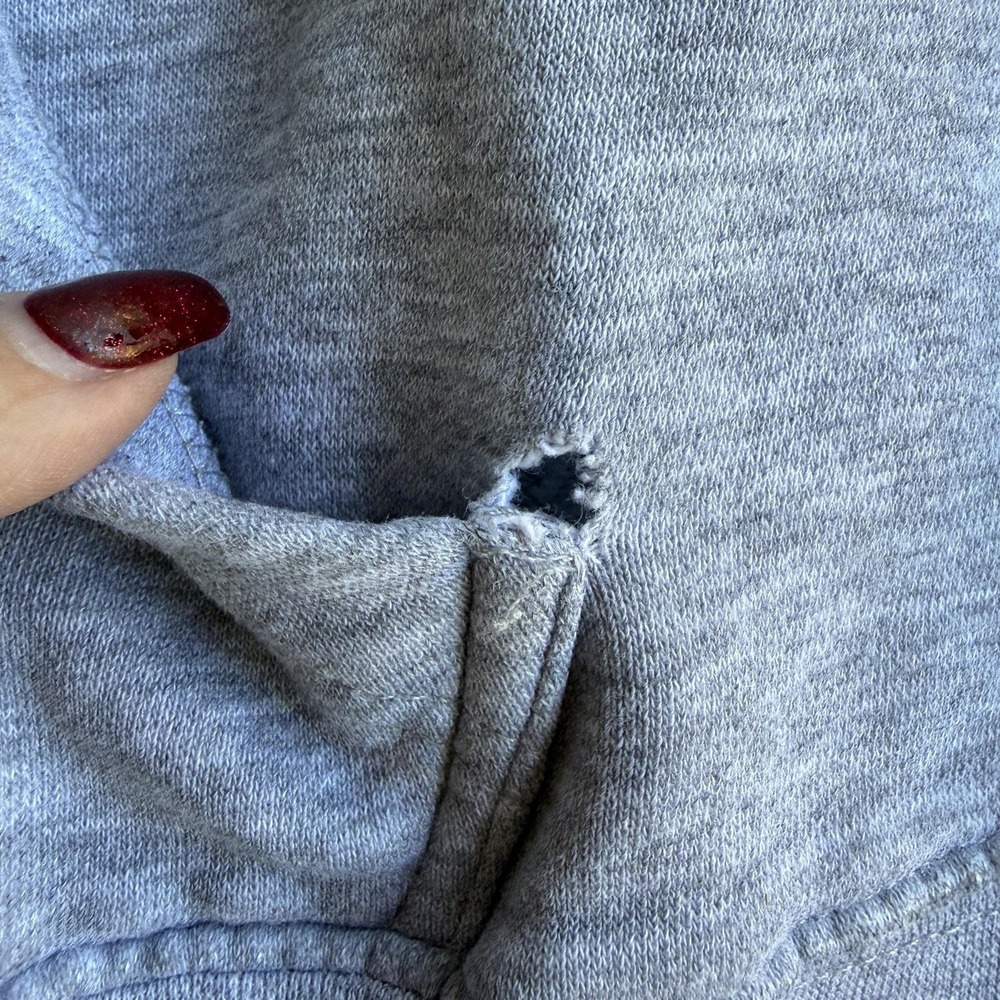 Beautiful Disaster Hoodie Womens 3X Gray Angel Wings Graphic Fleece Pullover - Picture 11 of 11